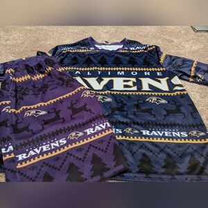 Unisex Baltimore Ravens Flannel Pajamas Size XXLARGE